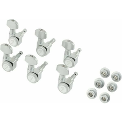 Fender Locking Stratocaster/Telecaster Tuning Machines Brushed Chrome 6 Pack