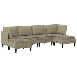 Set namještaja za dnevni boravak 6 pcs Kaki Tkanina