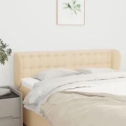 Vidaxl Vzglavje z ušesi krem 147x23x78/88 cm blago