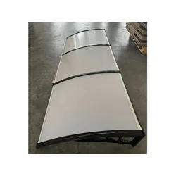 Nadstrešnica 270x100cm Crna Providna 5mm Leksan