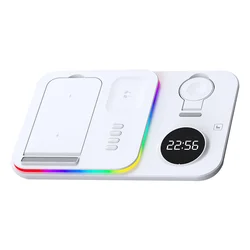 Bezicni punjač 5u1 Magsafe RGB A82 30W beli