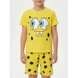 Sinsay - Dvodijelna pamučna pidžama SpongeBob - žuto