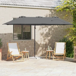 Suncobran Antracit 372 x 198 x 243 cm Poliester i aluminij