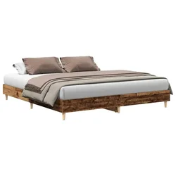 Vidaxl Posteljni okvir brez vzmetnice star les 200x200 cm