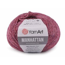 Manhattan Pletena preja 50 g - (905) staro roza temno.