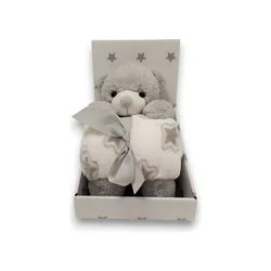 BBO Set igračka i ćebence Bear sivi