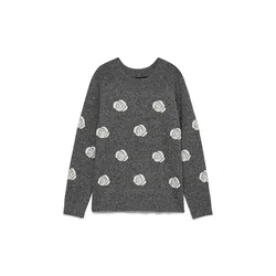 VERO MODA Pulover VMDOFFY kremna / grafit