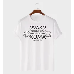 MAFIMI Ženska majica Ovako izgleda najbolja kuma, Bela