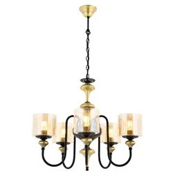 Opviq Luster Av-4161-5E, 100 cm, Crno-bež