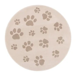 Bež otroška preproga o100 cm Paws Light Beige – FD