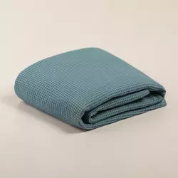 Pokrivac vafl 200x200 plava