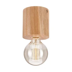 Plafonsko svetlo OAK 1xE27/60W/230V, hrast, prečnik 10,5 cm