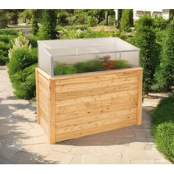 Wooden raised bed with a cover Klassik Plus