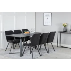 Venture Design Jedilna miza 180x75x90 cm črna