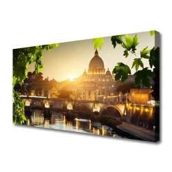 tulup.si Slika na platnu Bridge mesto arhitektura 140x70 cm