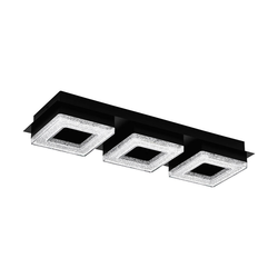 Eglo Fradelo 1 zidna/plafonjera/3, led, 3x4w, 3x400lm, crna/čelik/kristal