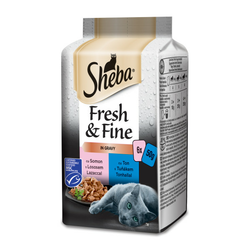 SHEBA Vlažna hrana za odrasle mačke, Riba, 85g