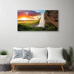 tulup.si Slika na platnu Mountain slap narava 100x50 cm