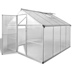 Staklenik od ojačanog aluminija s okvirom 6,05 m2