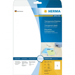 Herma Herma naljepnice Special 4375( 210 mm x 297 mm ), prozirne(mat), 25 kom., trajne