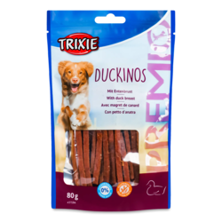 TRIXIE Poslastice za pse Premio Duckinos, Pačetina, 80 g