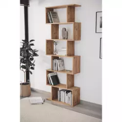 Cik-Cak biblioteka sa 6 polica – dekorativna polica za knjige 190 cm