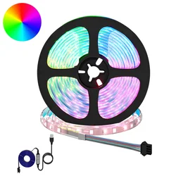 LED traka 12 pcs Crna i prozirna 5500 mm Bakar i plastika