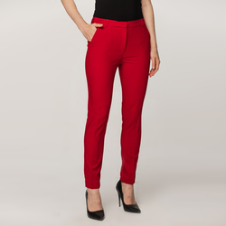 Ženske kostimske hlače v rdeči barvi 11160