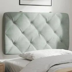 Jastuk za uzglavlje svjetlosivi 90 cm baršunasti