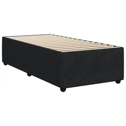 Vidaxl Posteljni okvir črn 90x200 cm žamet