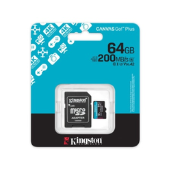 Kingston U3 V30 microSDXC 64GB Canvas Go Plus 200MB/s A2 + adapter SDCG4/64GB Memorijska kartica