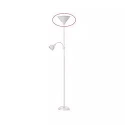 Rabalux 4061 - Zamenski abažur za stojeću lampu ACTION E27, veliki, beo