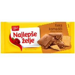 COKOLADA MLECNA SA KEKSOM NAJLEPSE ZELJE 170G