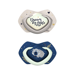 CANPOL BABIES Komplet simetričnih silikonskih dud Light touch 0-6m Sleepy koala modra