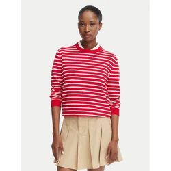 Tommy Jeans Pulover Essential DW0DW20159 Rdeča Regular Fit