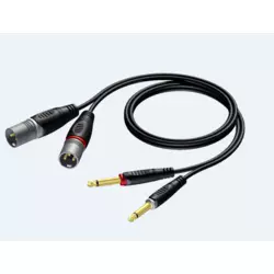ADJ Cable 2 x XLR Muški / 2 x JACK 6,3mm Mono - 1,5M