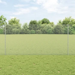 Heksagonalna ograda s stubom 10 x 1,2 m Pocinčani čelik Srebrna