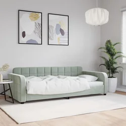 Dnevni krevet svjetlosivi 90 x 190 cm baršunasti