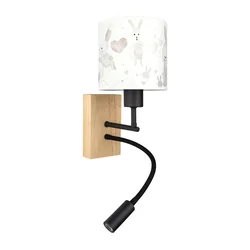 Brilagi - fleksibilna LED lampa BOBO WOOD 1xE27/25W/230V + LED/3W hrast/crna/bela/kraljevska