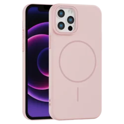 Rigid Silicone MagSafe maska za iPhone 12/12 Pro – roze