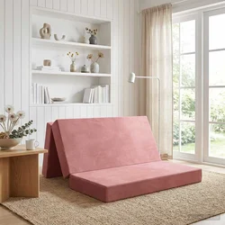 Sofa na razvlačenje 140 x 67 x 45 cm Ružičasta