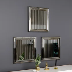 Hanah Home Set 3 ogledala Srebrna