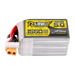 Tattu Tattu R-Line različica 5.0 1550 mAh 22,2 V 150C 6S Lipo baterija s priključkom XT60