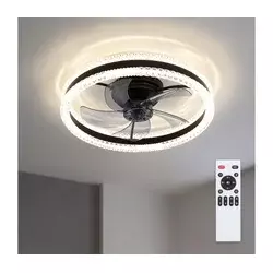Brilagi - prigušiva LED plafonski ventilator LED/62W/230V O 50 cm crna + daljinski upravljač