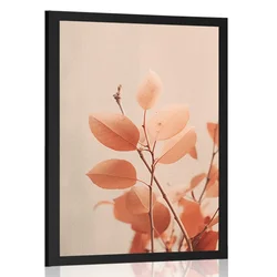 Plakat vejice listov Peach Fuzz - 20x30 no frame