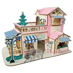 Čarolijashop 3d drvena slagalica - Romantični caffe bar ( 303)