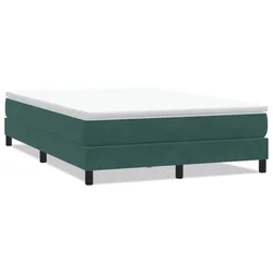 Vidaxl Box spring postelja brez vzmetnico temno zelena 140x210cm žamet