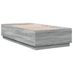 Vidaxl Posteljni okvir siva sonoma 75x190 cm inženirski les