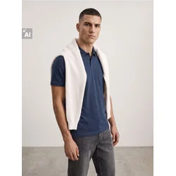 Sinsay - Pamučna polo majica sa motivom irvasa - grey blue