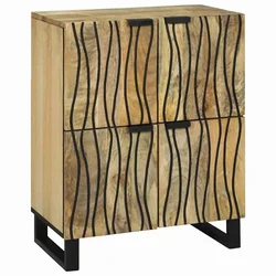 Vidaxl Stranska omarica Rjava 60 x 33 x 75 cm trden mangov les